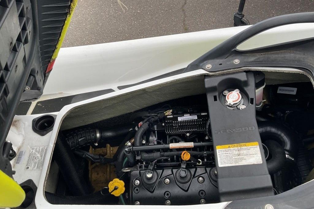 2014 Sea-Doo Wake Pro 215 engine compartment, showcasing internal components and design.