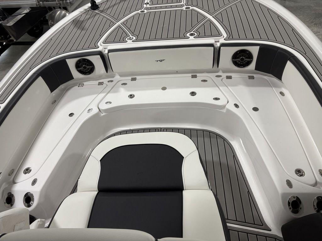 2026 Tidewater 2700 CB boat interior with sleek seating and modern design.