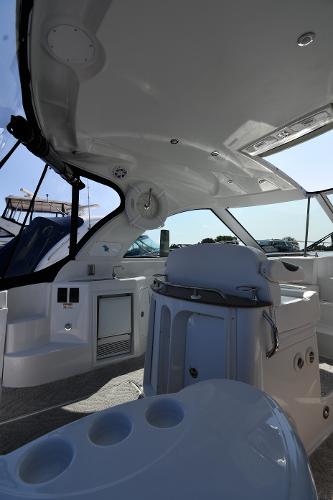 2010 Cruisers Yachts 390 Sports Coupe interior with sleek design and modern amenities.