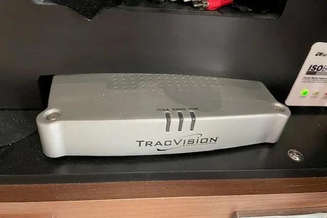 TracVision device installed on a 2016 Sea Ray Sundancer 510 yacht.