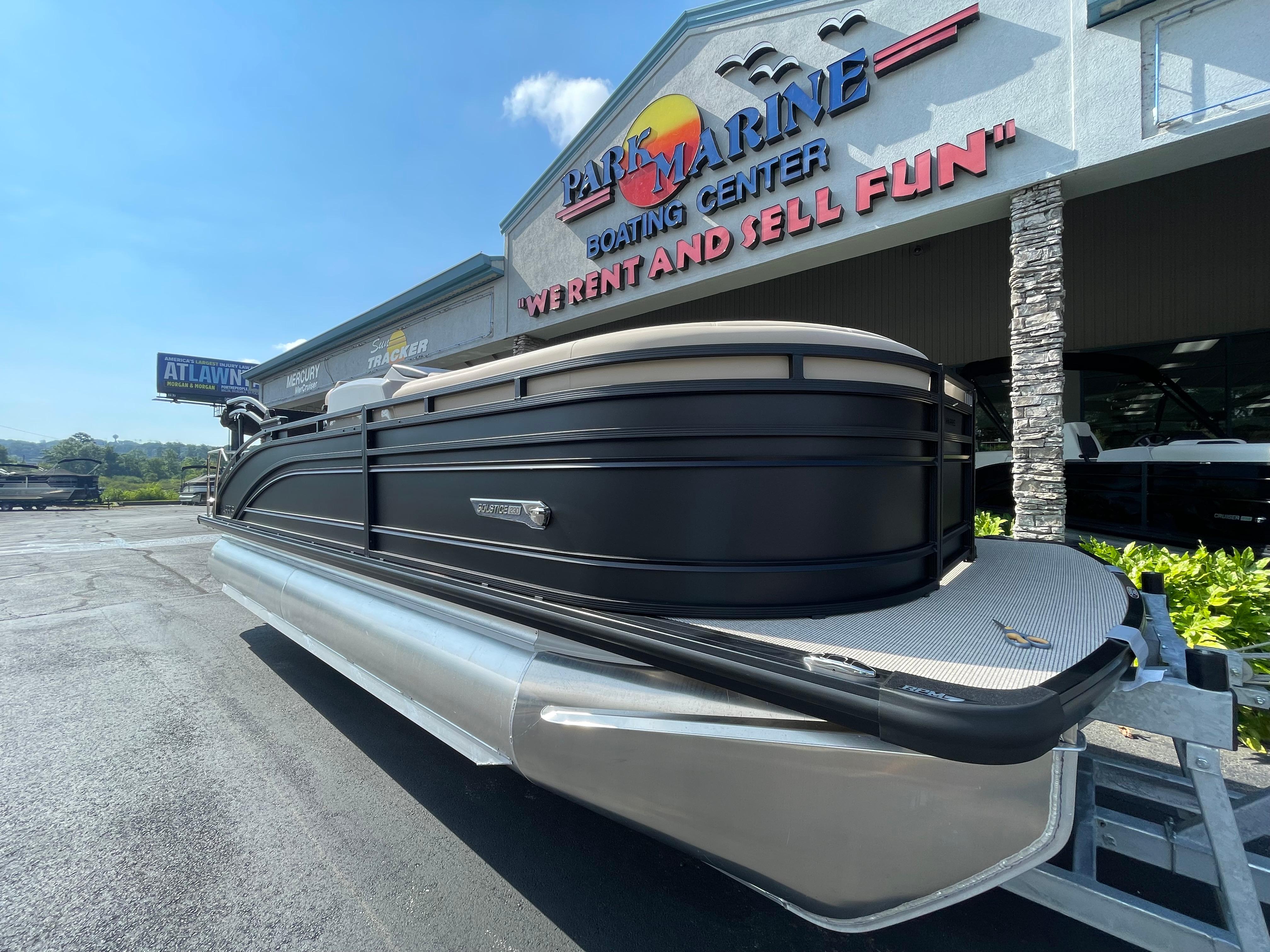 2026 Harris Solstice 230 pontoon boat at Park Marine Boating Center.