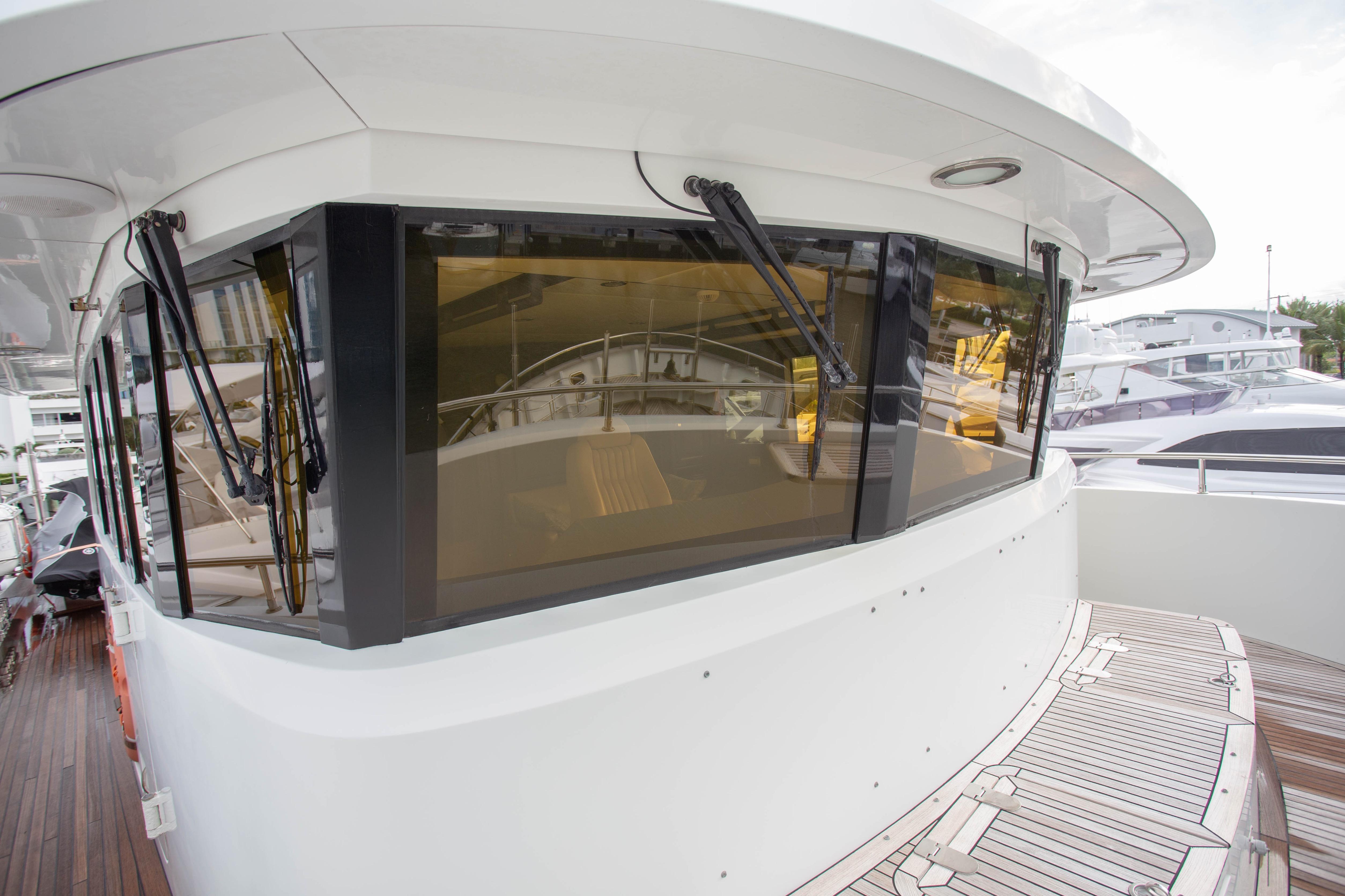 2014 Fifth Ocean Yachts 24m Displacement Explorer Yacht, featuring sleek windows and deck.