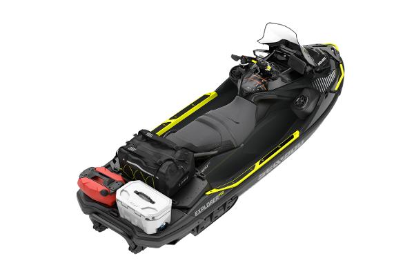 Manufacturer Provided Image: 2026 Sea-Doo Explorer Pro 230 jet ski with storage compartments and sleek design.