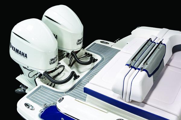 Manufacturer Provided Image: 2019 Chaparral 300 OSX boat with twin Yamaha 300 engines.