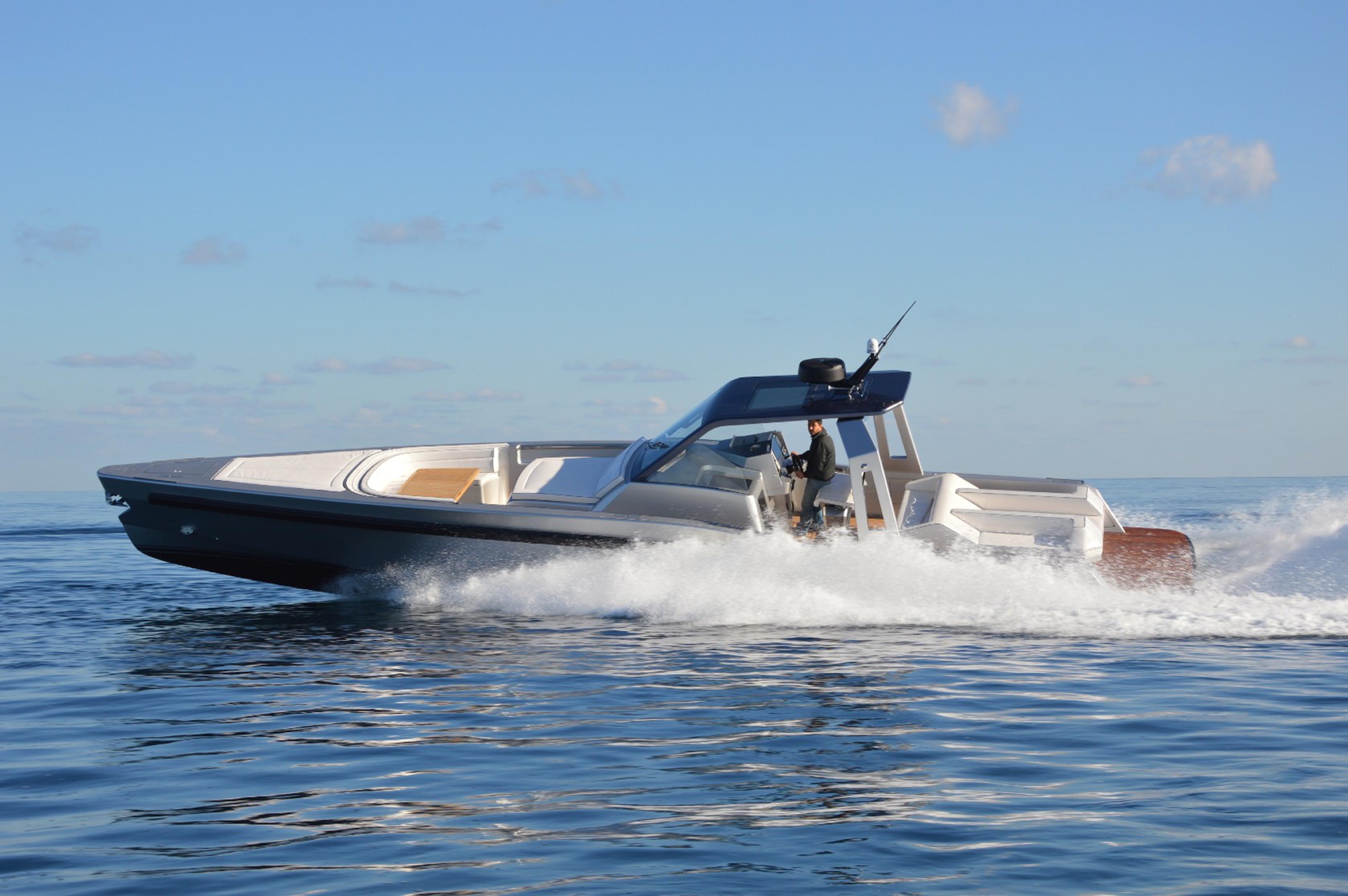 2017 Maori 50 boat cruising on open water.