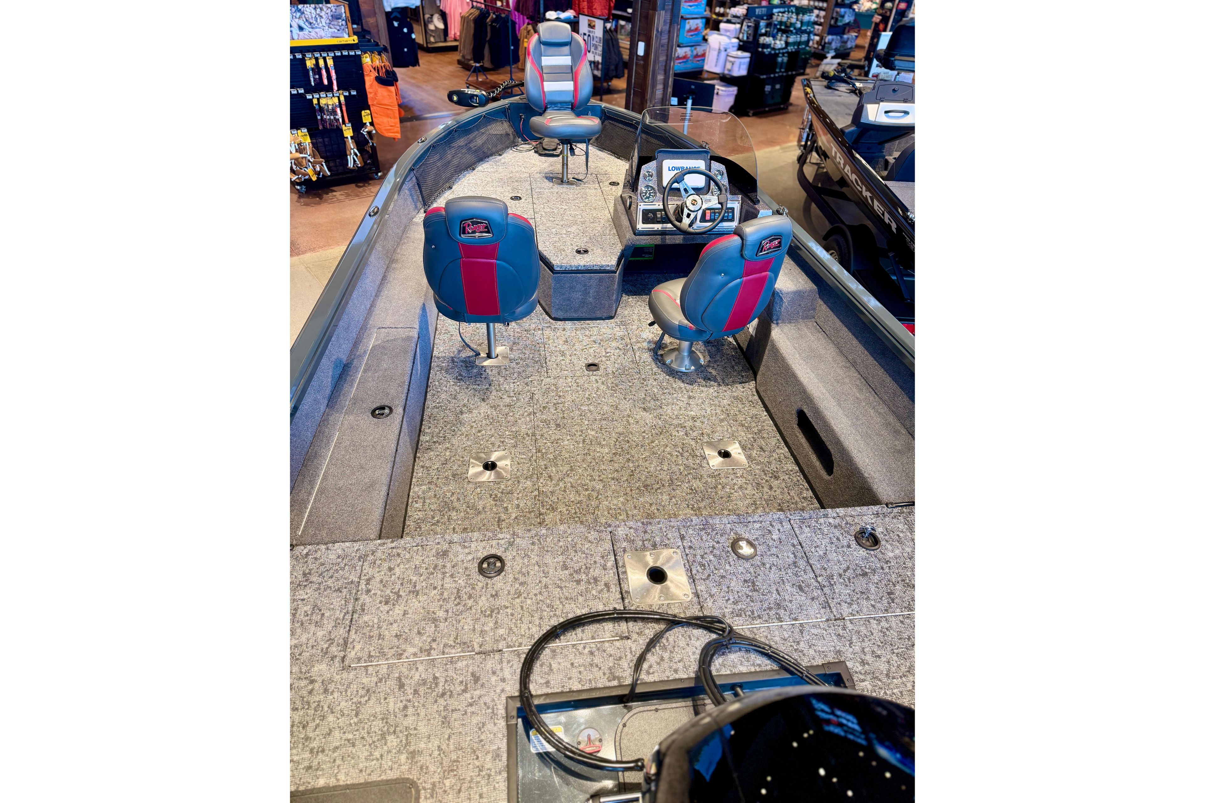 2025 Ranger VS1882SC Angler boat interior with seating and control console.