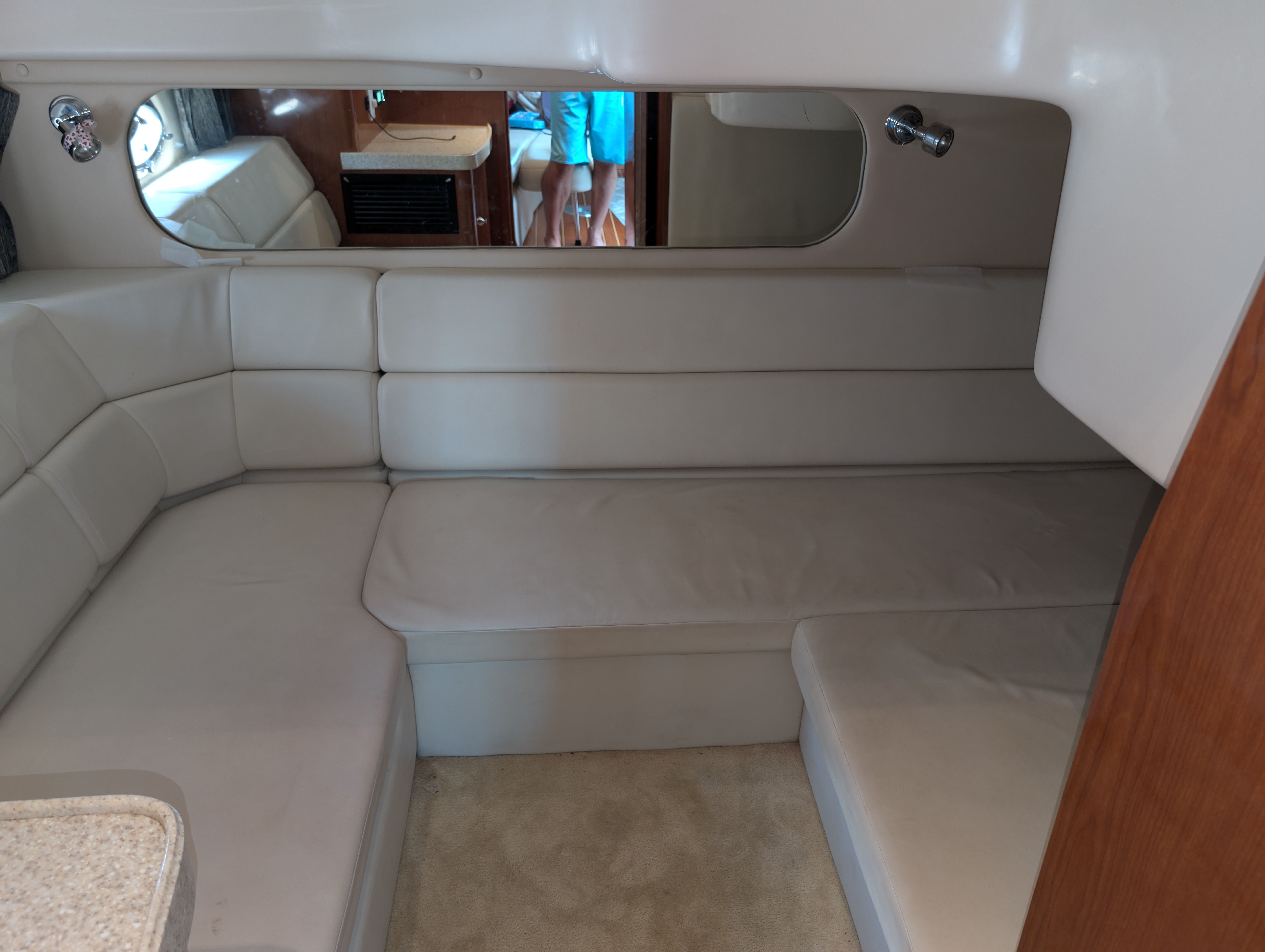 Interior of a 2005 Regal Commodore 3560 yacht.
