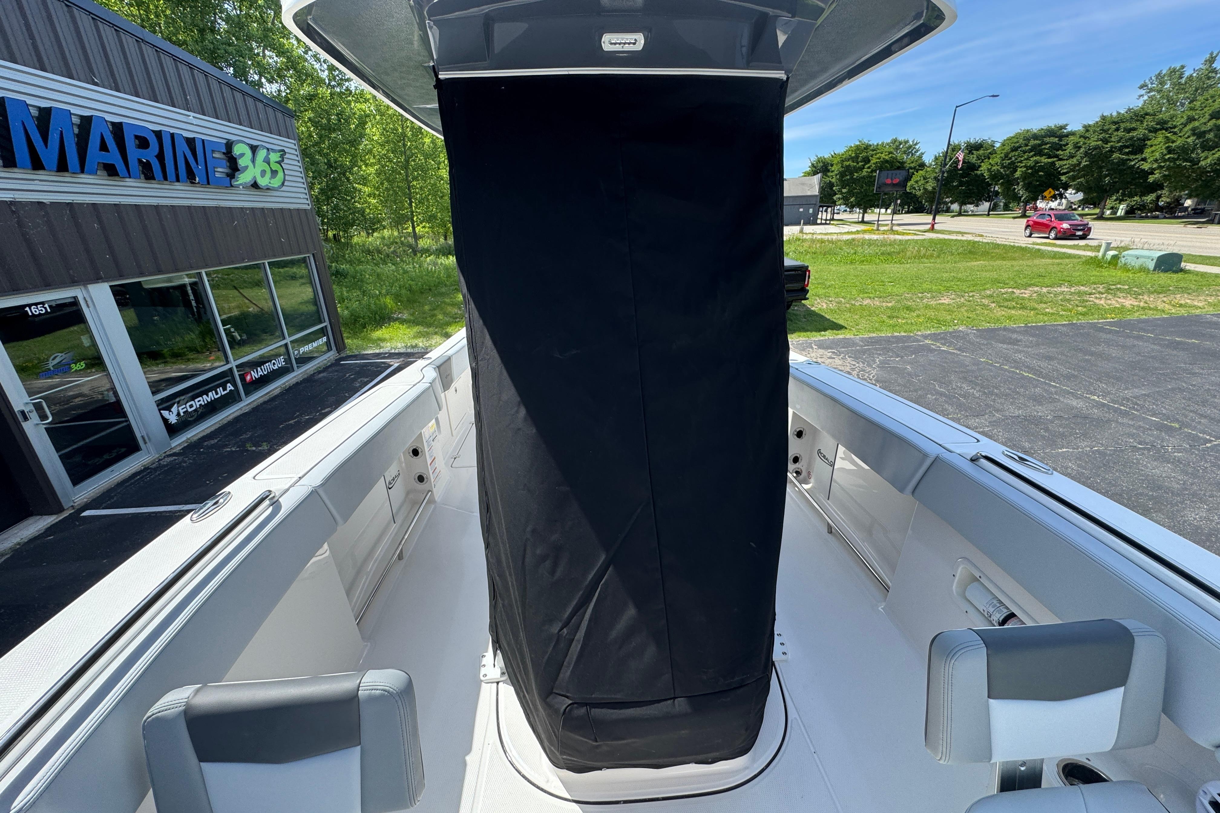 2026 Robalo R250 Center Console boat at Marine 365 dealership, exterior view.