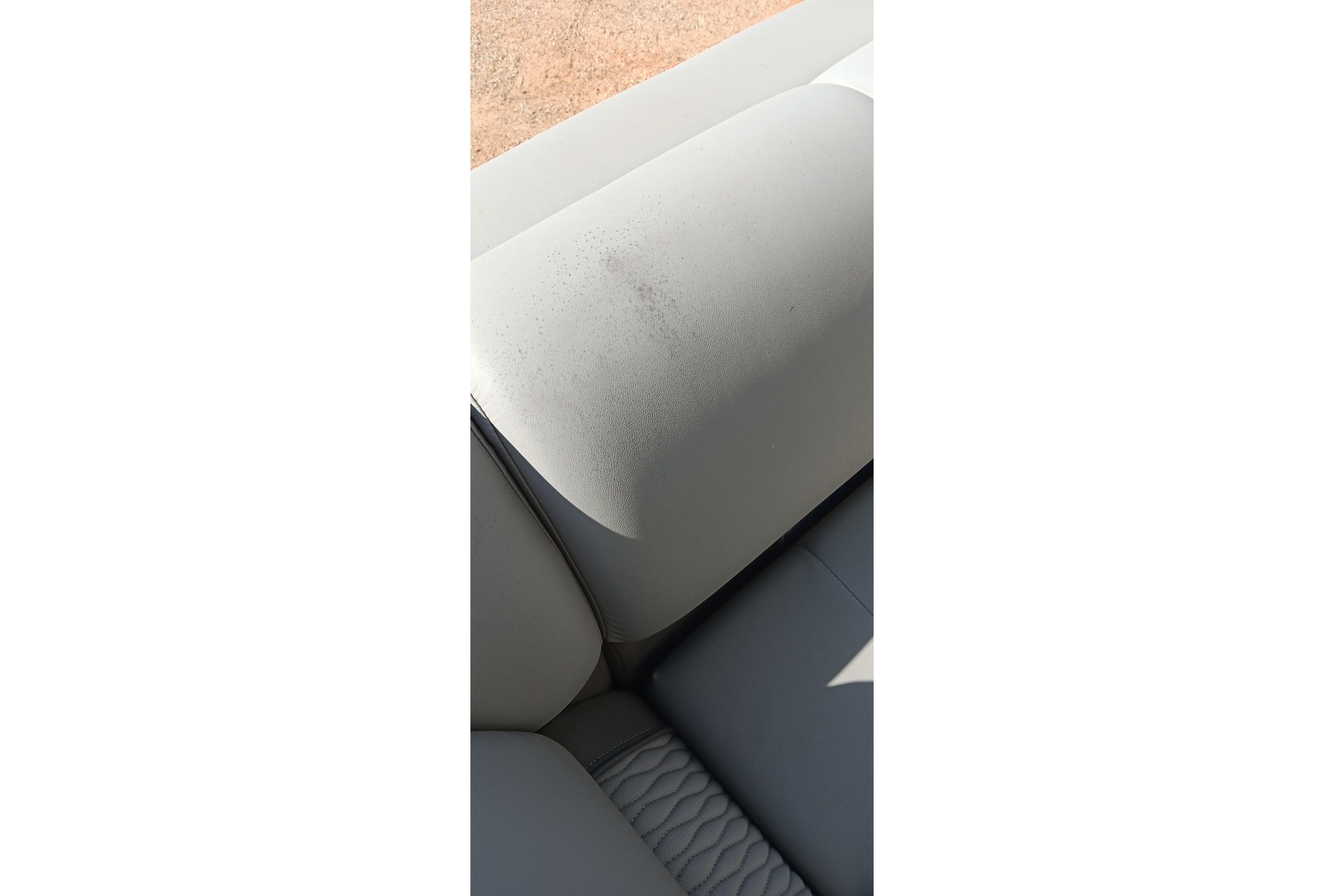 2023 Ranger 2500LS boat seat with light wear and textured upholstery.