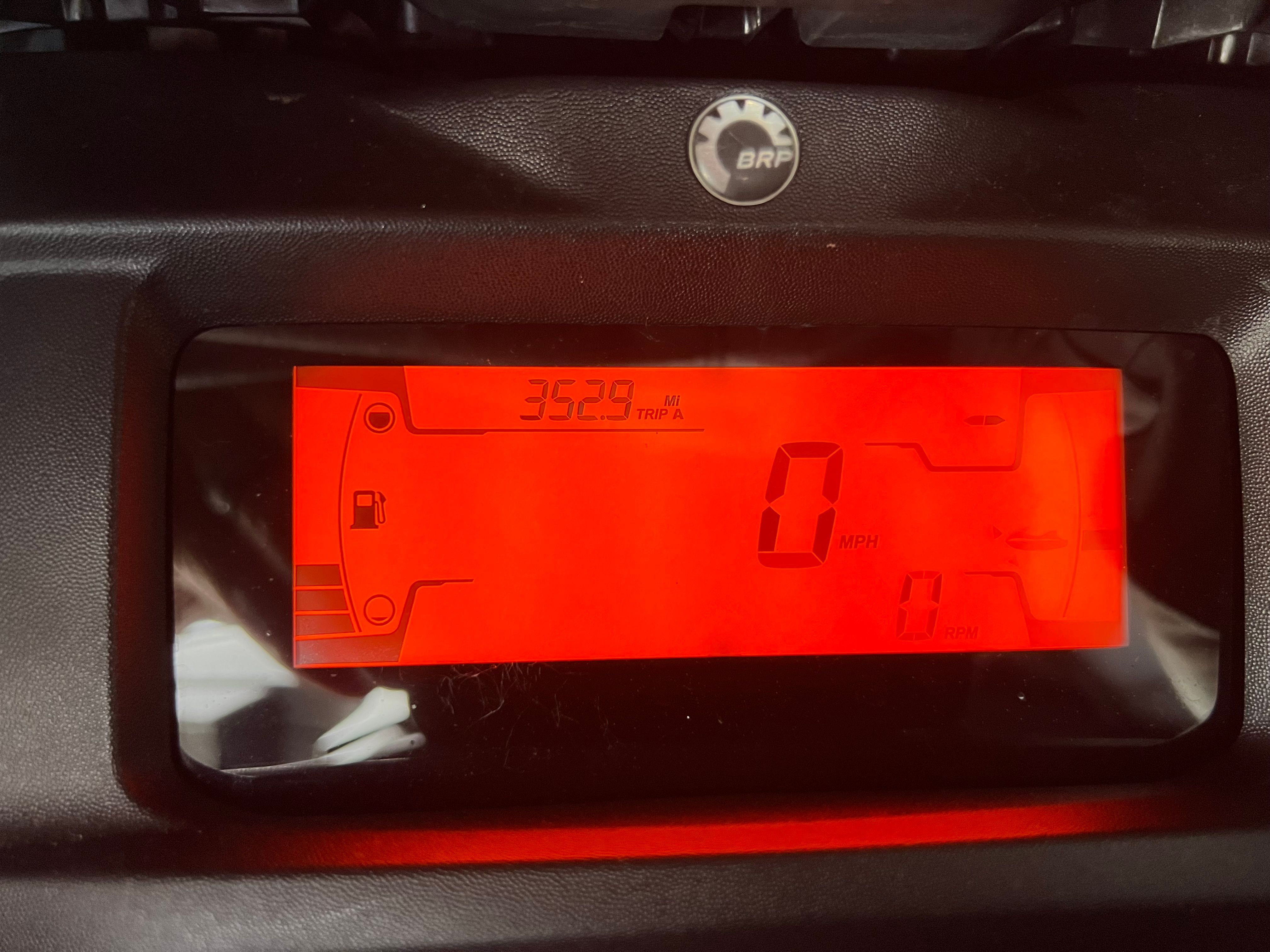 The image shows the digital dashboard of a 2023 Sea-Doo GTI SE 170.