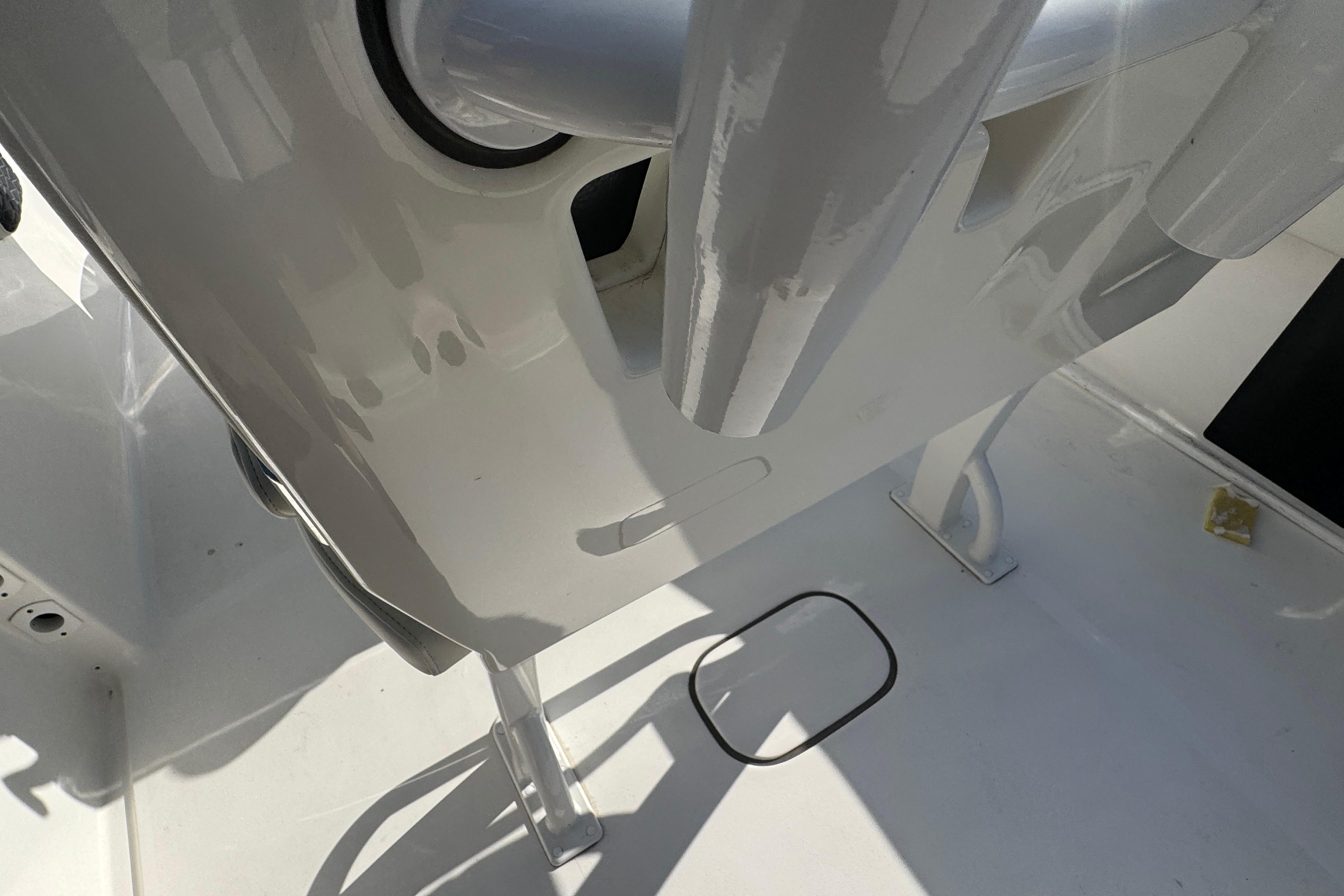 2025 Tidewater 232 LXF boat interior detail, showcasing sleek design and modern features.