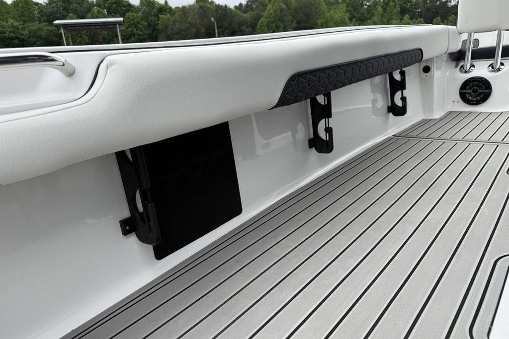 2026 Tidewater 2500 Carolina Bay boat interior with sleek, modern design and durable flooring.