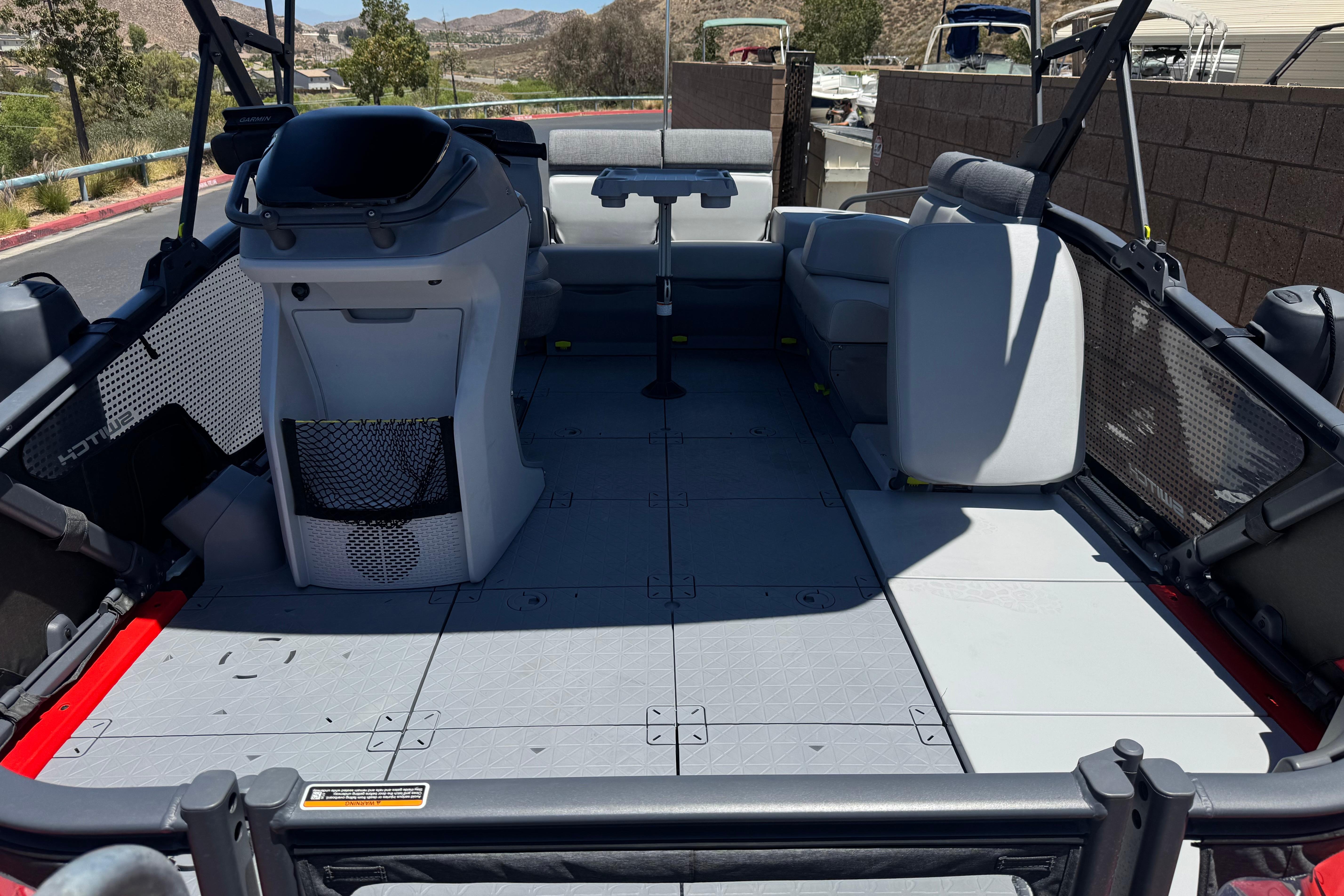 2024 Sea-Doo Switch Compact interior with spacious seating and modern design.
