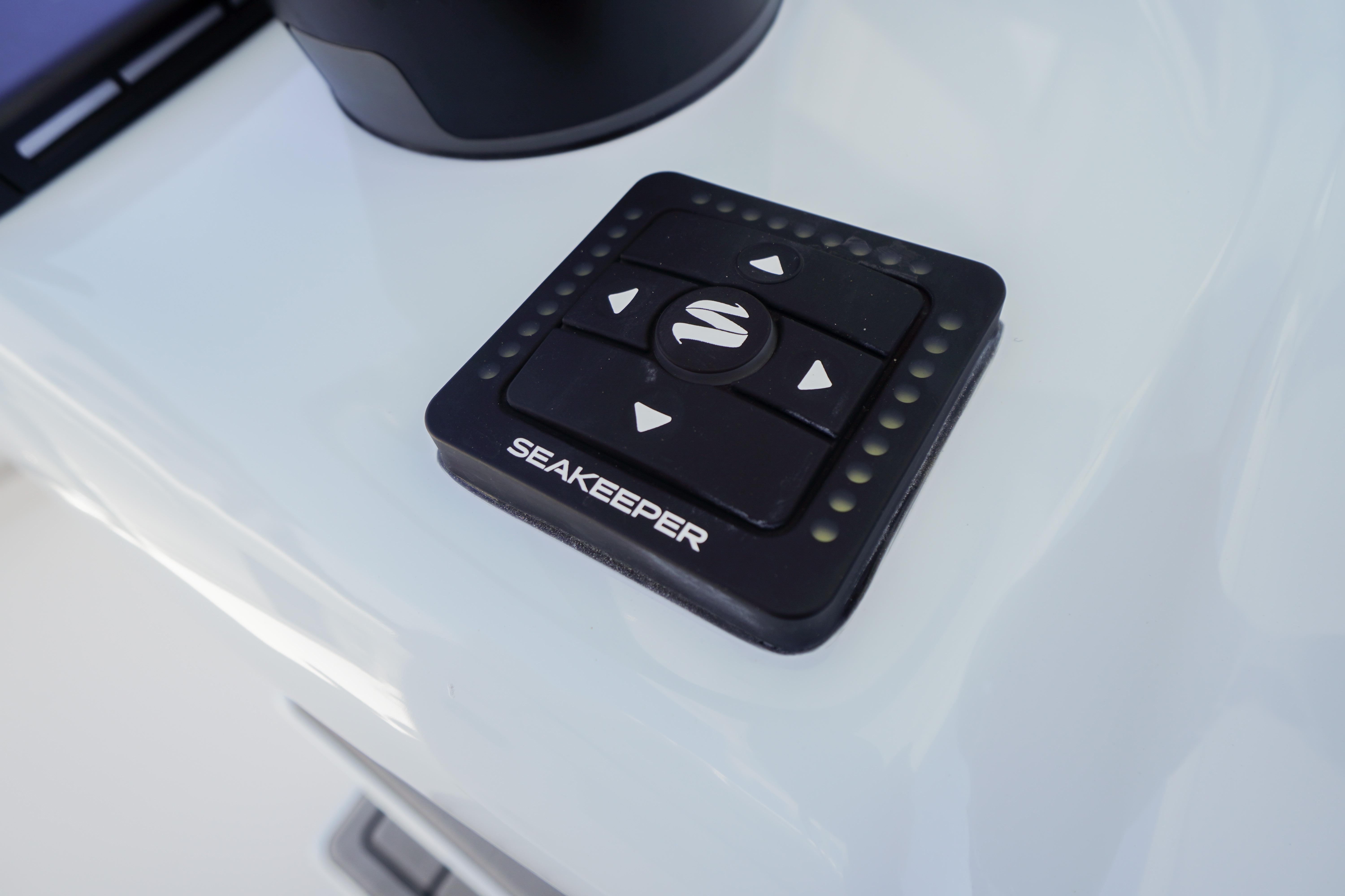 Seakeeper control panel on 2026 Tidewater 302 CC Adventure boat.