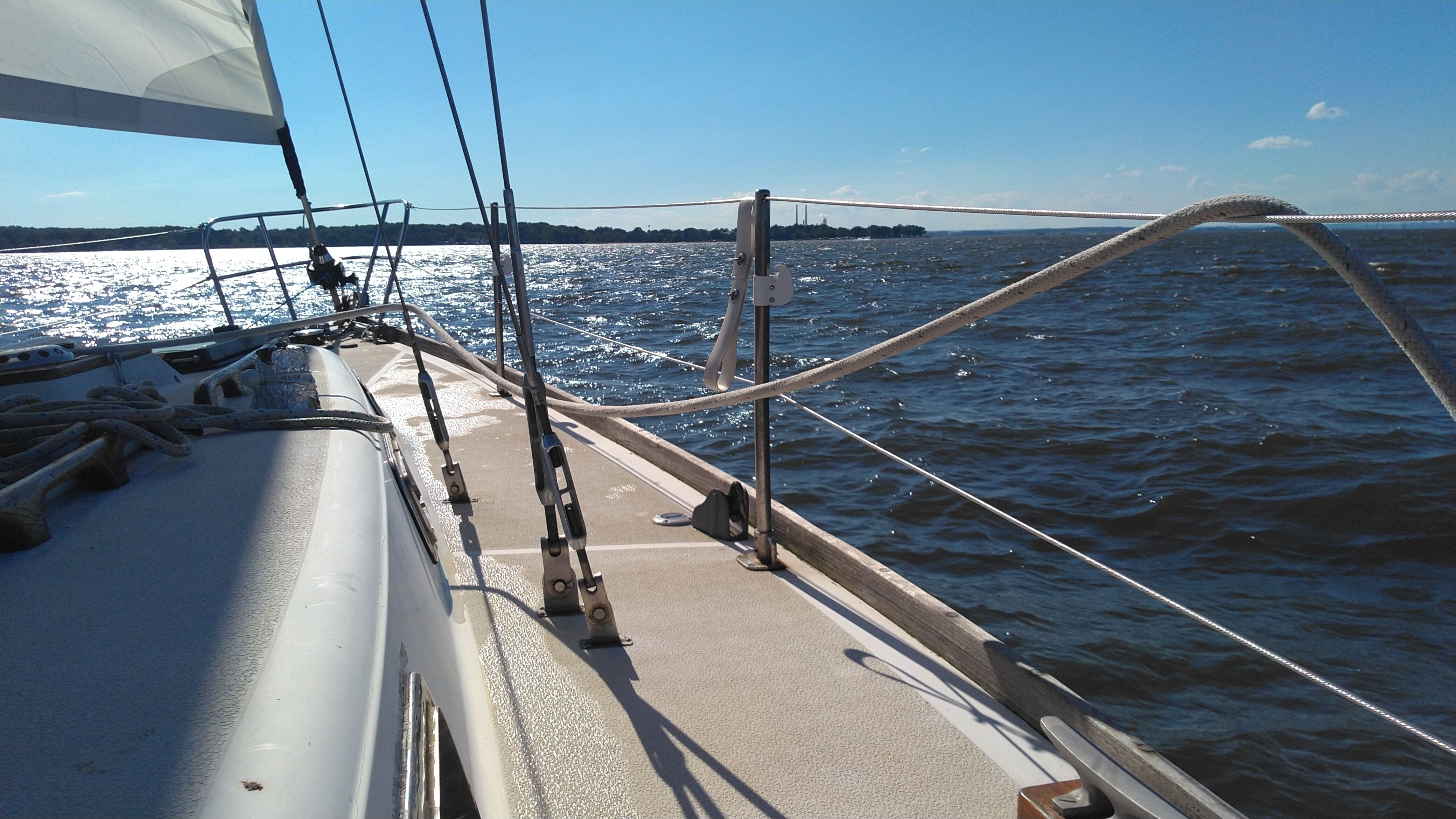 1978 Tartan 37 sailboat cruising on open water.