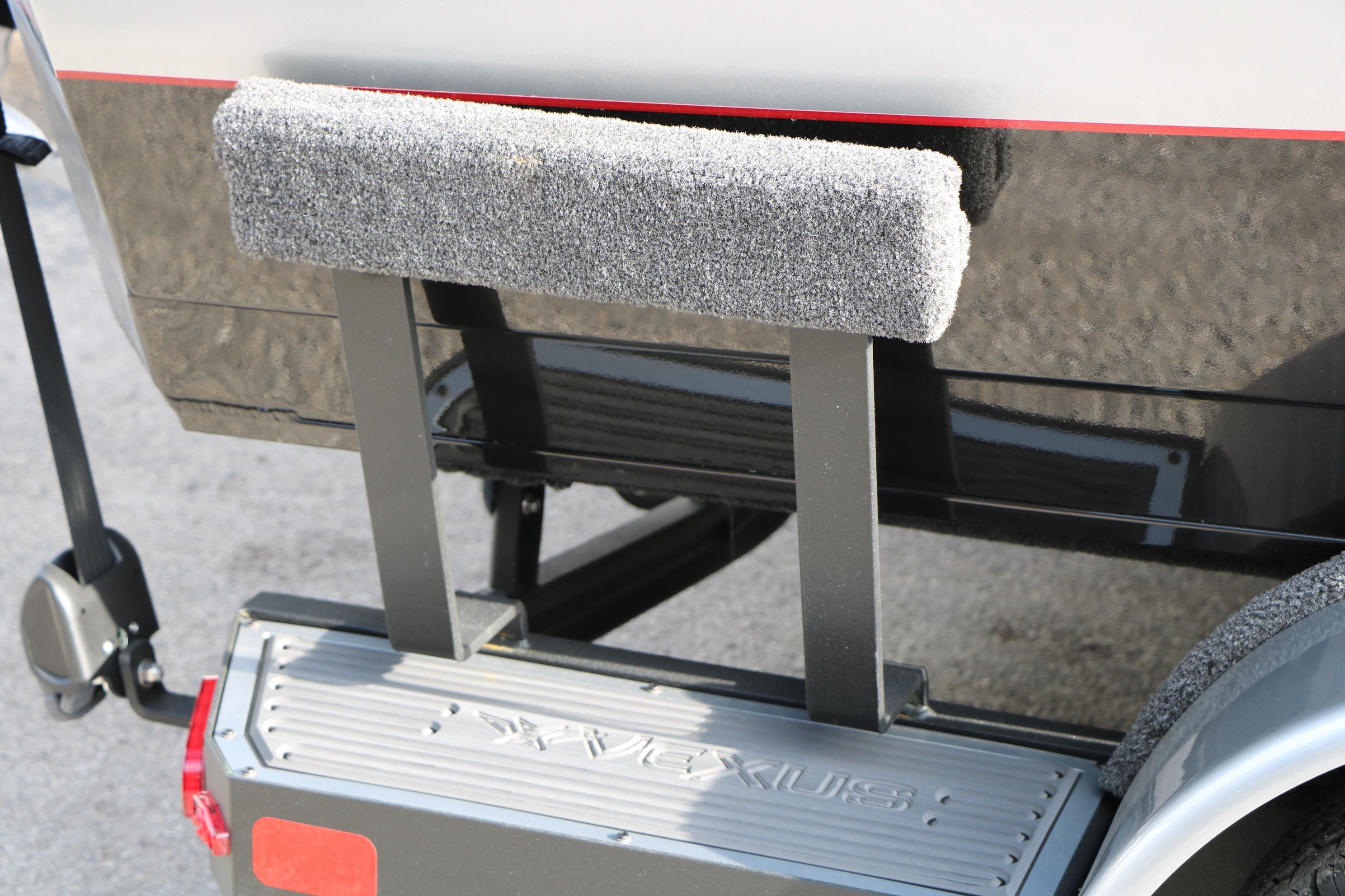 2026 Vexus ADX 190 boat trailer with padded support and step detail.
