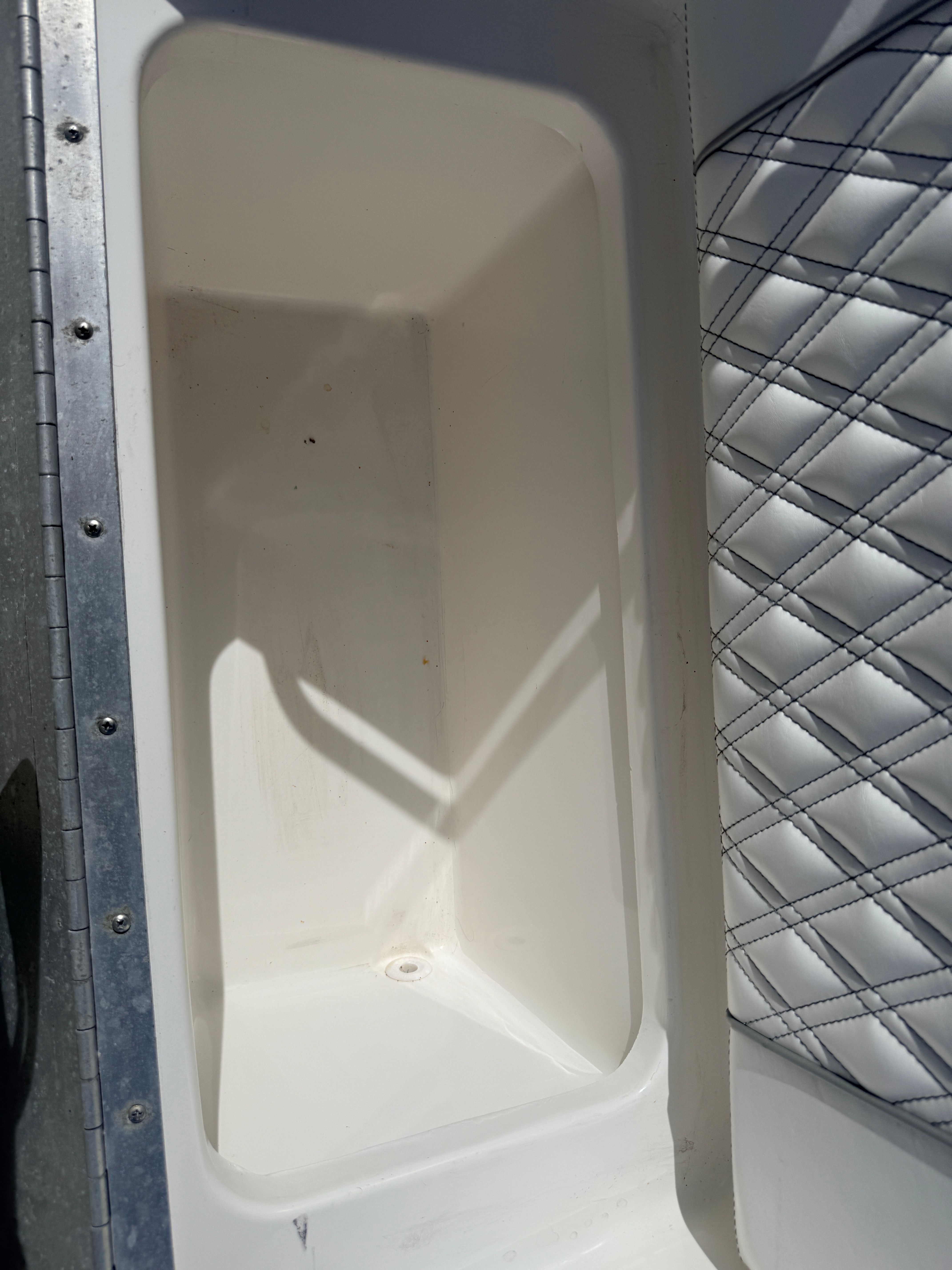 Interior of a 2007 Fountain 32 Center Console boat.