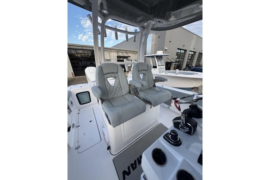 2026 Sportsman Open 282 Center Console with dual seats and modern controls.