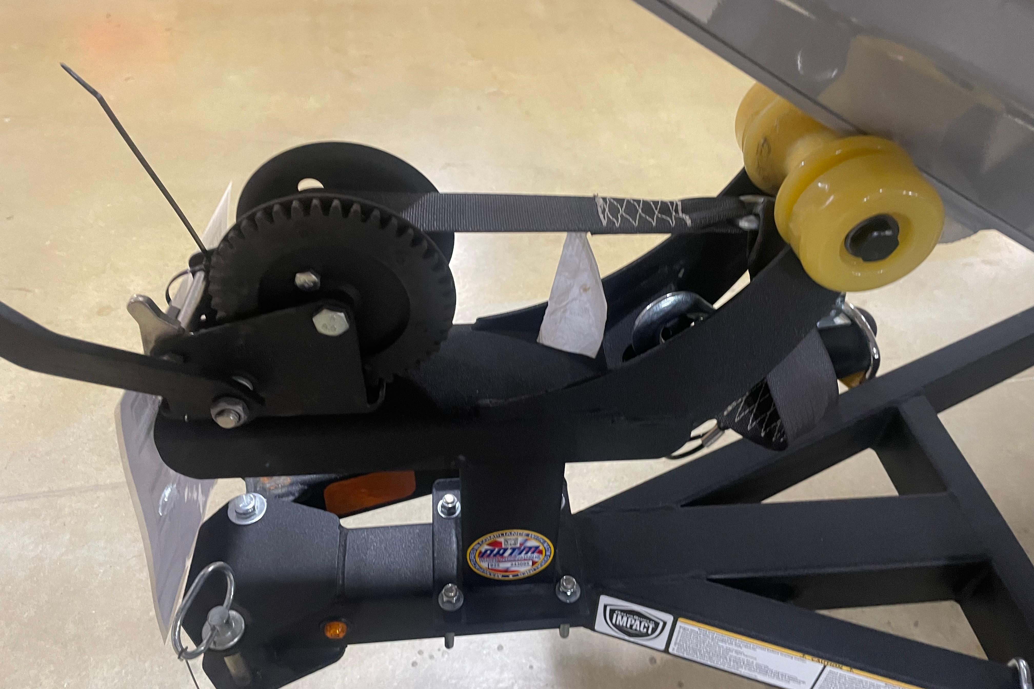 Trailer winch system of 2026 Tracker Pro Team 175 Crappie Edition boat.