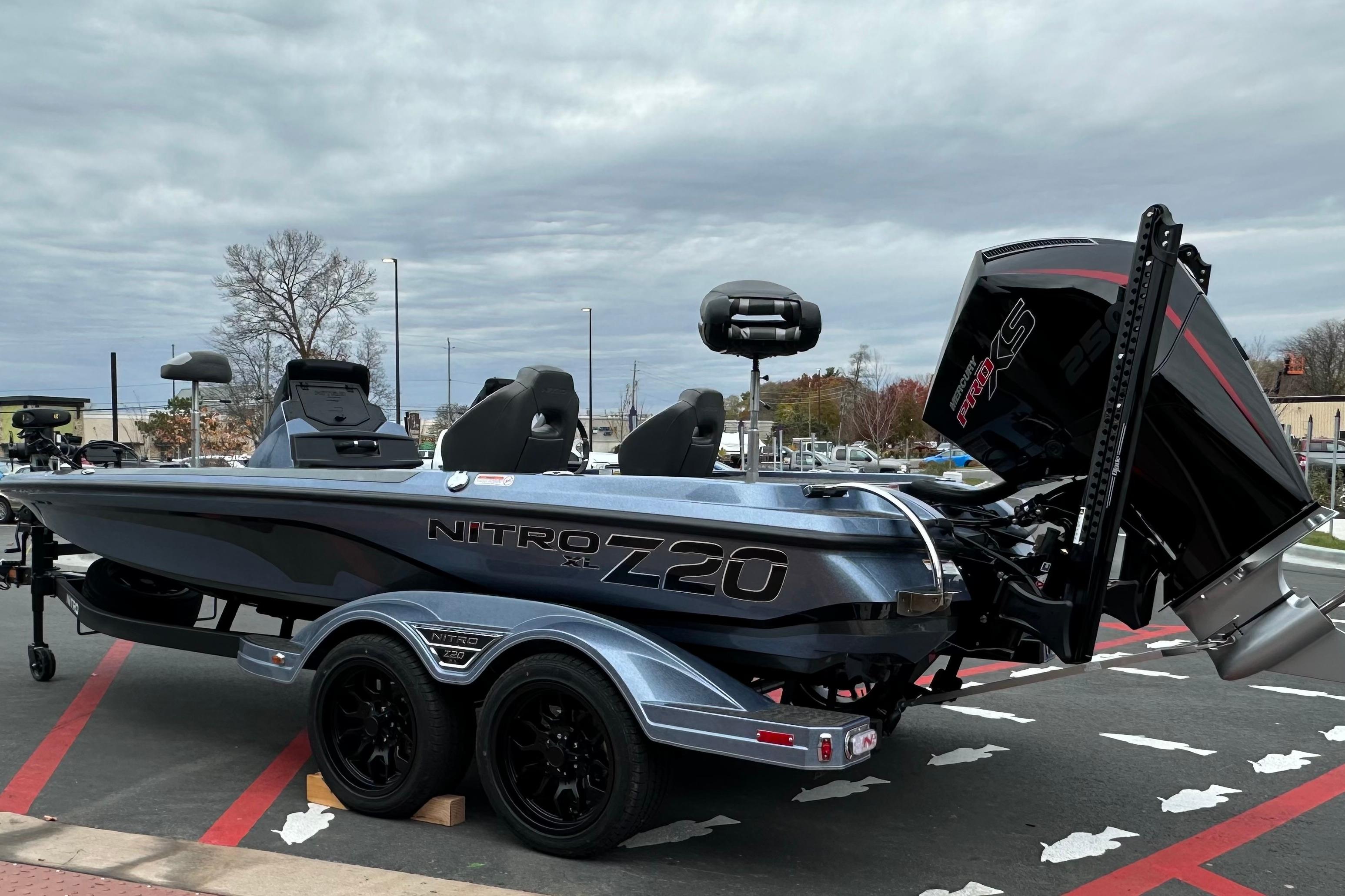 2026 Nitro Z20 XL Pro boat with sleek design and powerful engine on display.