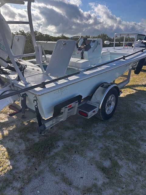 2019 Beavertail Skiffs Vengeance on trailer, side view.