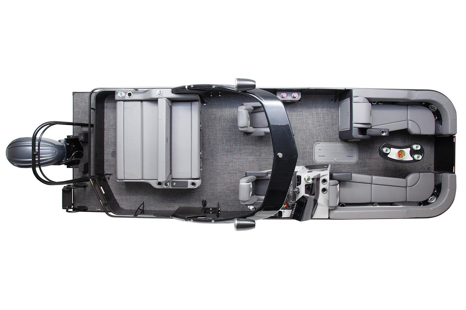 Manufacturer Provided Image: Top view of 2026 SunCatcher Diamond Elite 326 SL pontoon boat layout.
