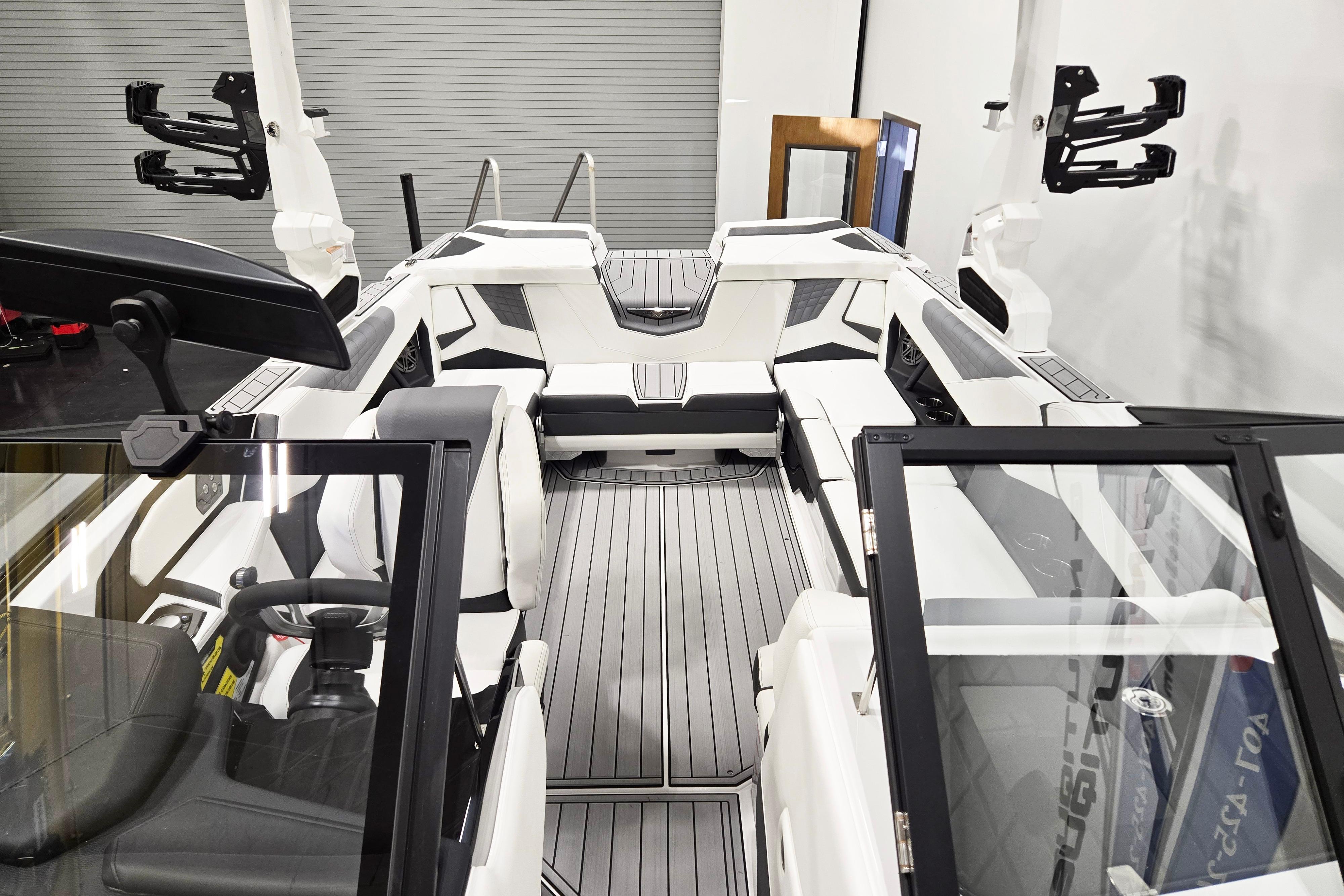 2026 Nautique Super Air Nautique S23 interior with sleek seating and modern design.