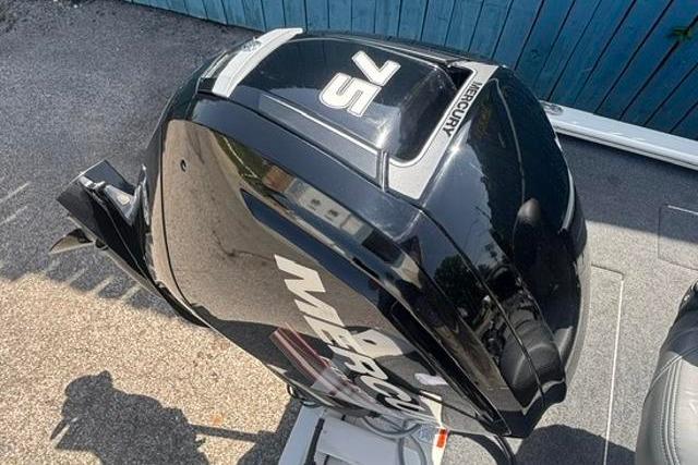 Mercury 75 HP outboard motor on 2021 Tracker Pro Team 175 TXW Tournament Edition boat.