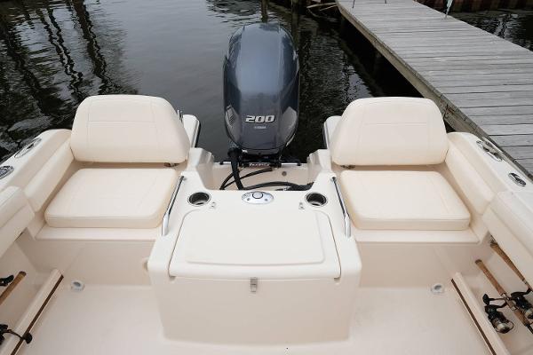 Manufacturer Provided Image: 2019 Grady-White Freedom 215 boat interior with Yamaha 200 engine.
