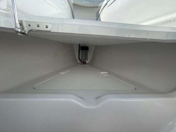 2025 Mag Bay 43 Center Console boat interior storage compartment.
