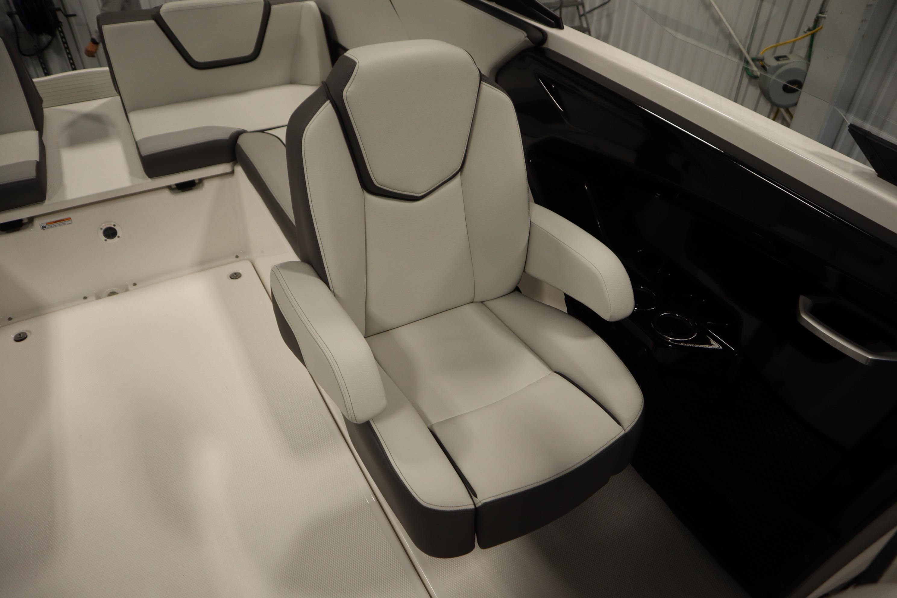 2026 Yamaha Boats AR250 interior with modern seating design.