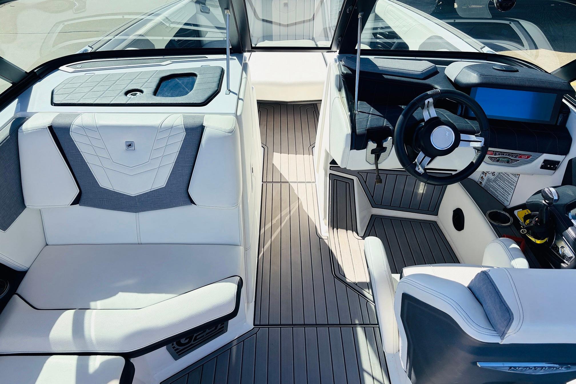 2023 Nautique Super Air Nautique G25 interior with sleek design and modern dashboard.
