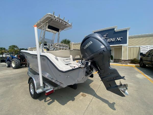 2024 Key West 203 FS boat with Yamaha outboard motor on trailer.