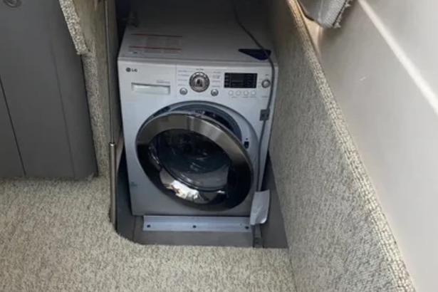 Washer installed in 2007 Sea Ray 44 Sedan Bridge yacht interior.