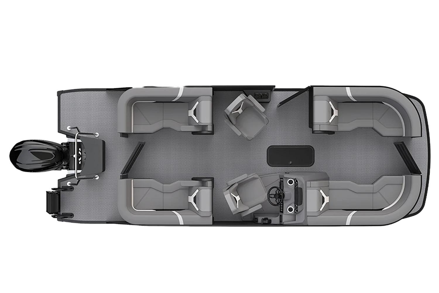 Manufacturer Provided Image: Top view of 2026 Evotti 521QL pontoon boat with spacious seating layout.
