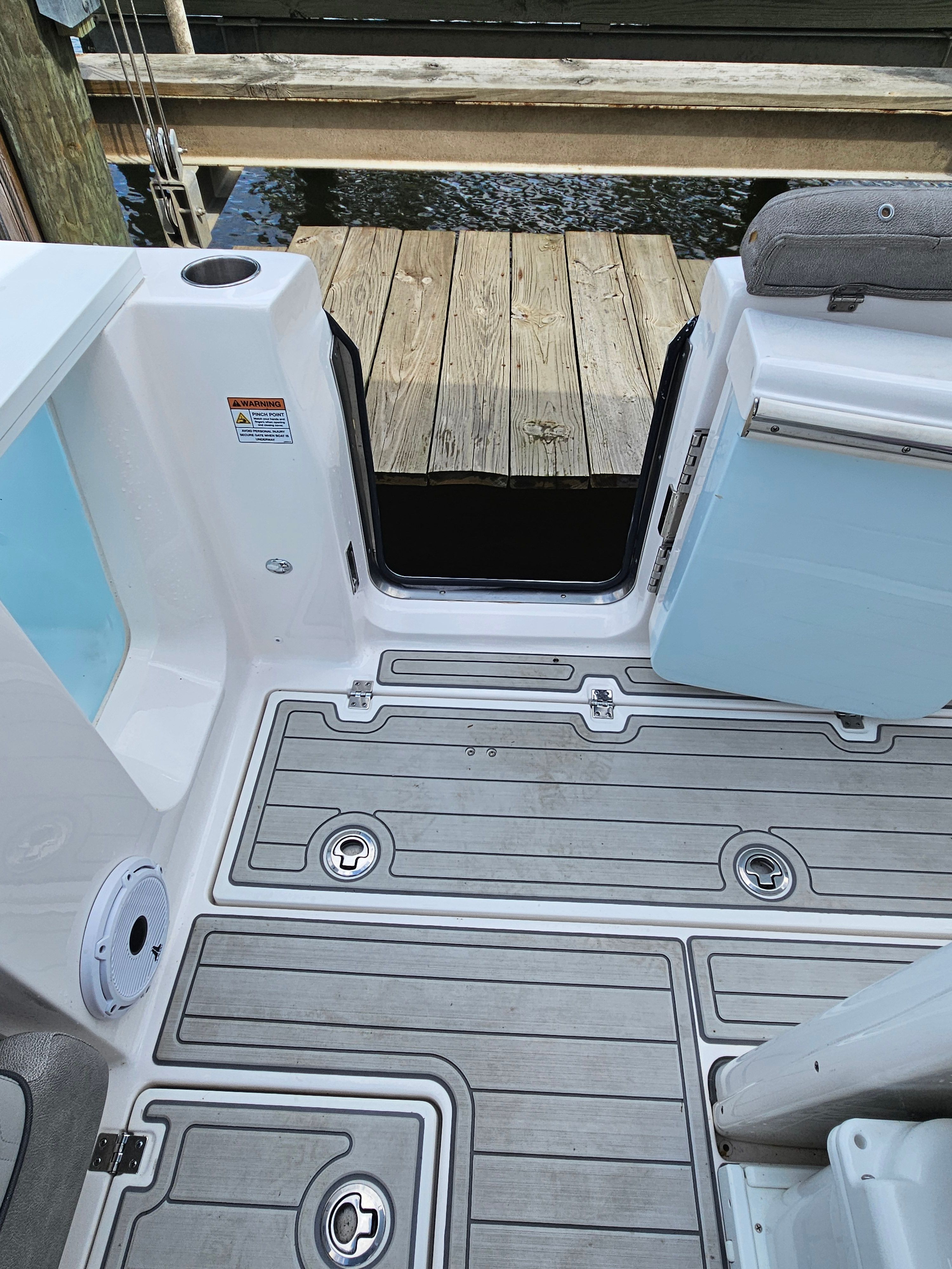 Interior of a 2021 Sea Fox 288 Commander boat.