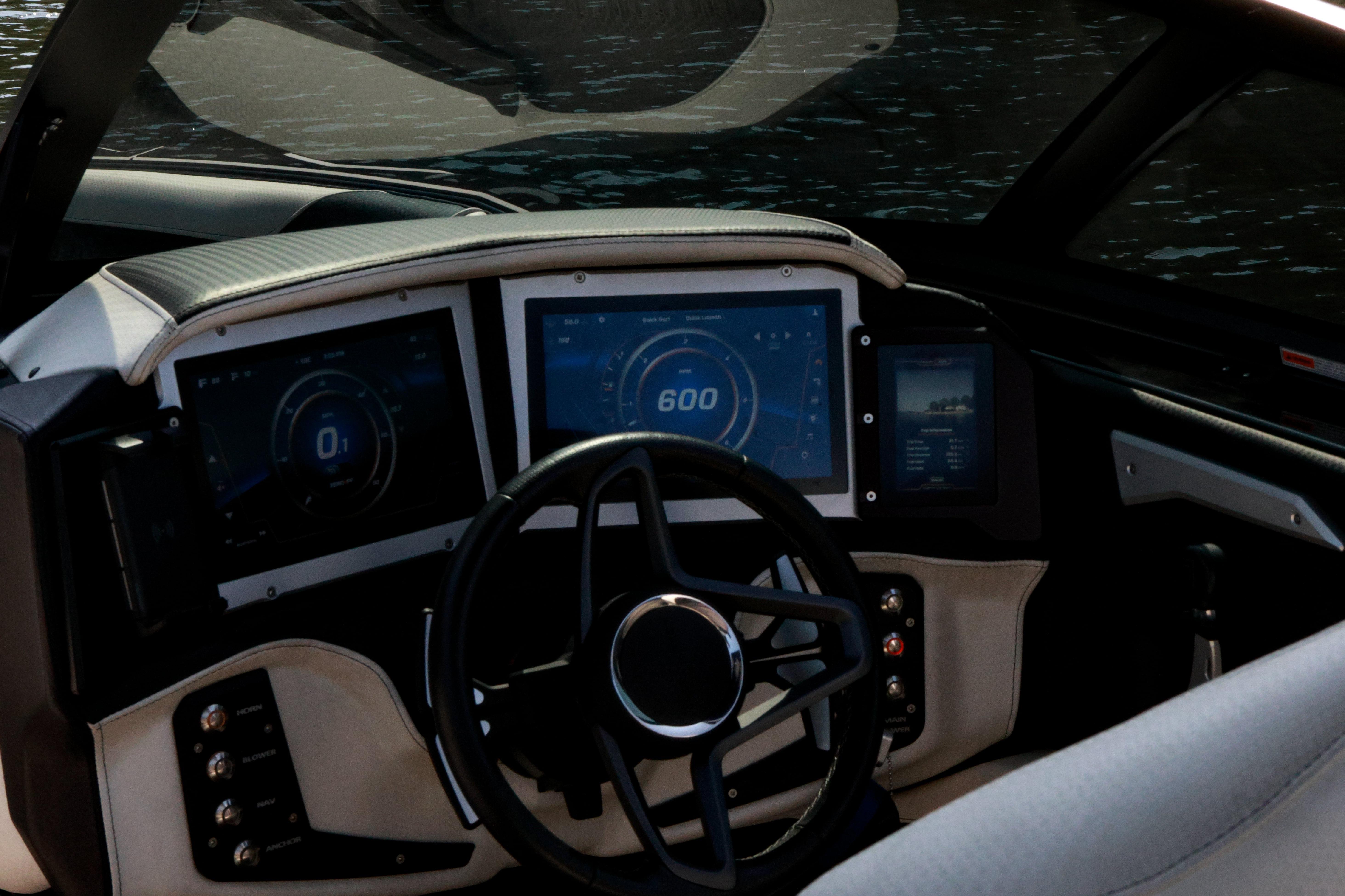 2022 Centurion Ri265 dashboard with digital displays and steering wheel.