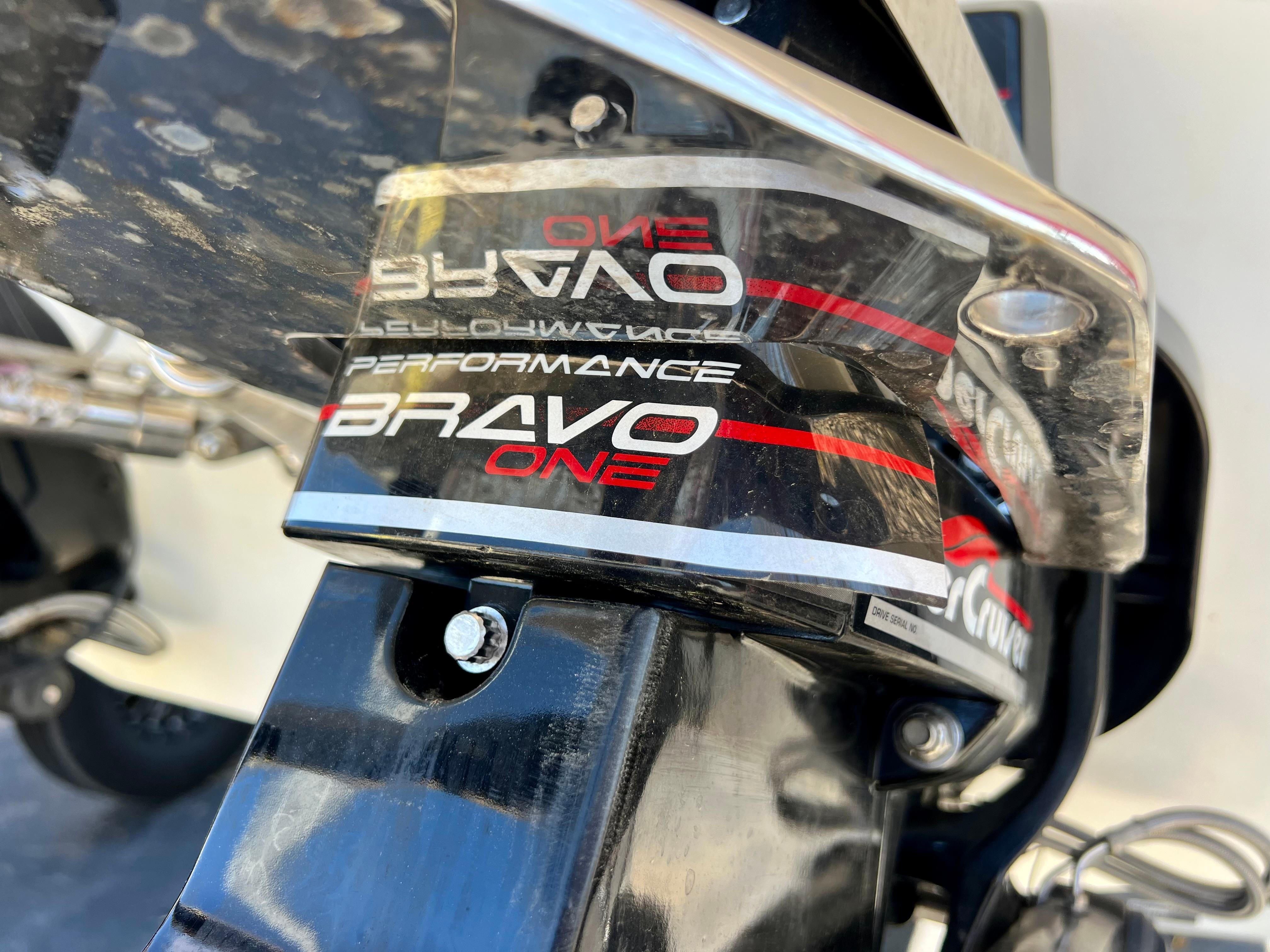 Bravo One performance outdrive on 1999 Black Thunder 430 Flat Deck boat.
