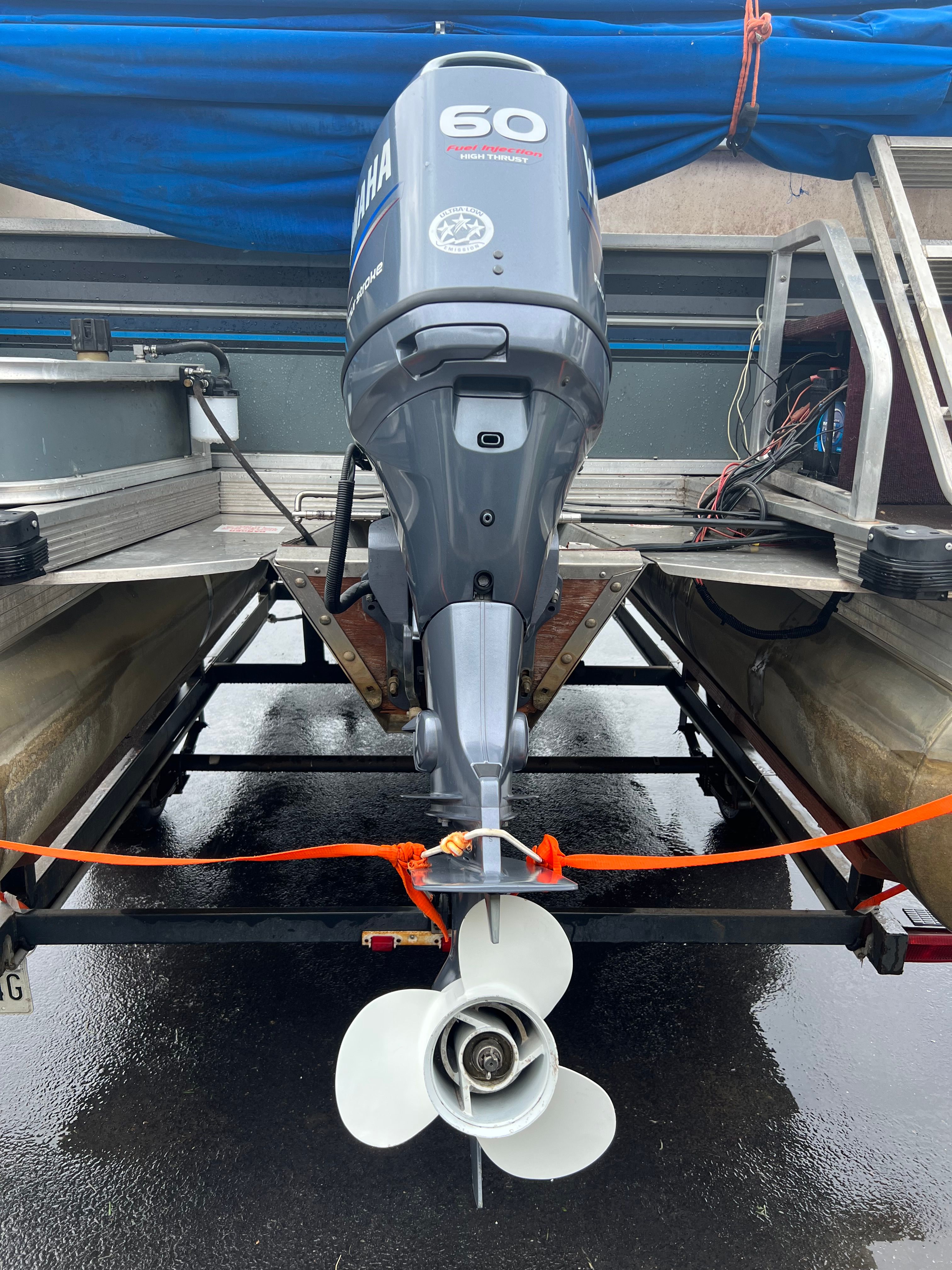 Yamaha 60 HP outboard motor on 1991 Tracker Bass Buggy.