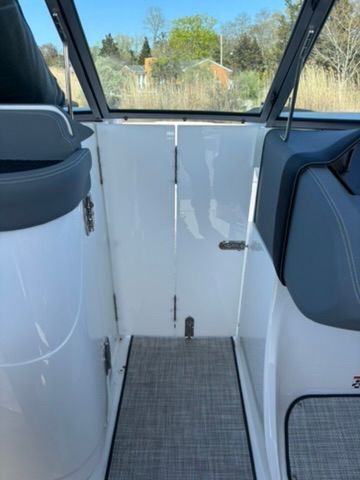 Interior of a 2020 Cobalt SC23 boat.