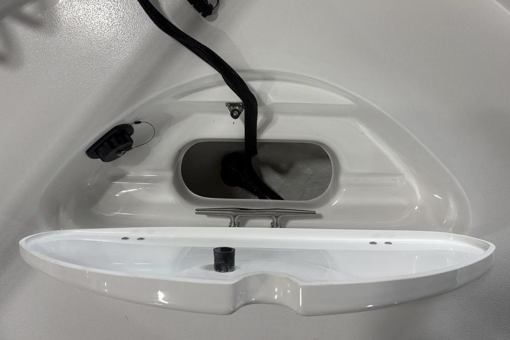 2026 Tidewater 2210 Carolina Bay boat interior compartment detail.