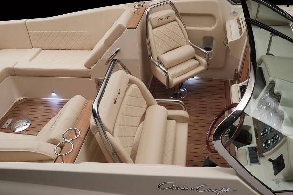 Luxurious interior of the 2021 Chris-Craft Corsair 34.