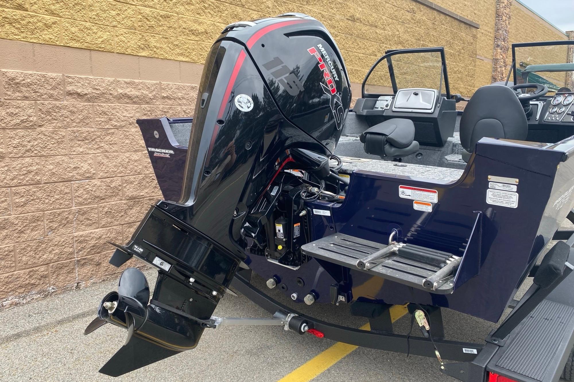 2026 Tracker Pro Guide V-175 WT boat with Mercury Pro XS outboard motor.