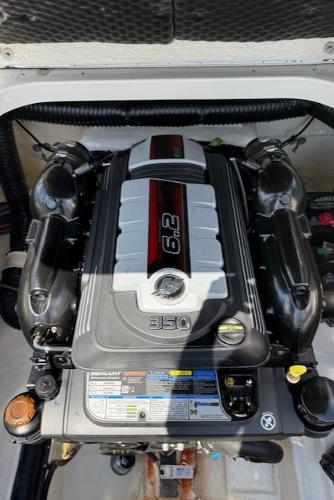 2023 Chaparral 267 SSX engine, 6.2L, 350 horsepower, detailed view.