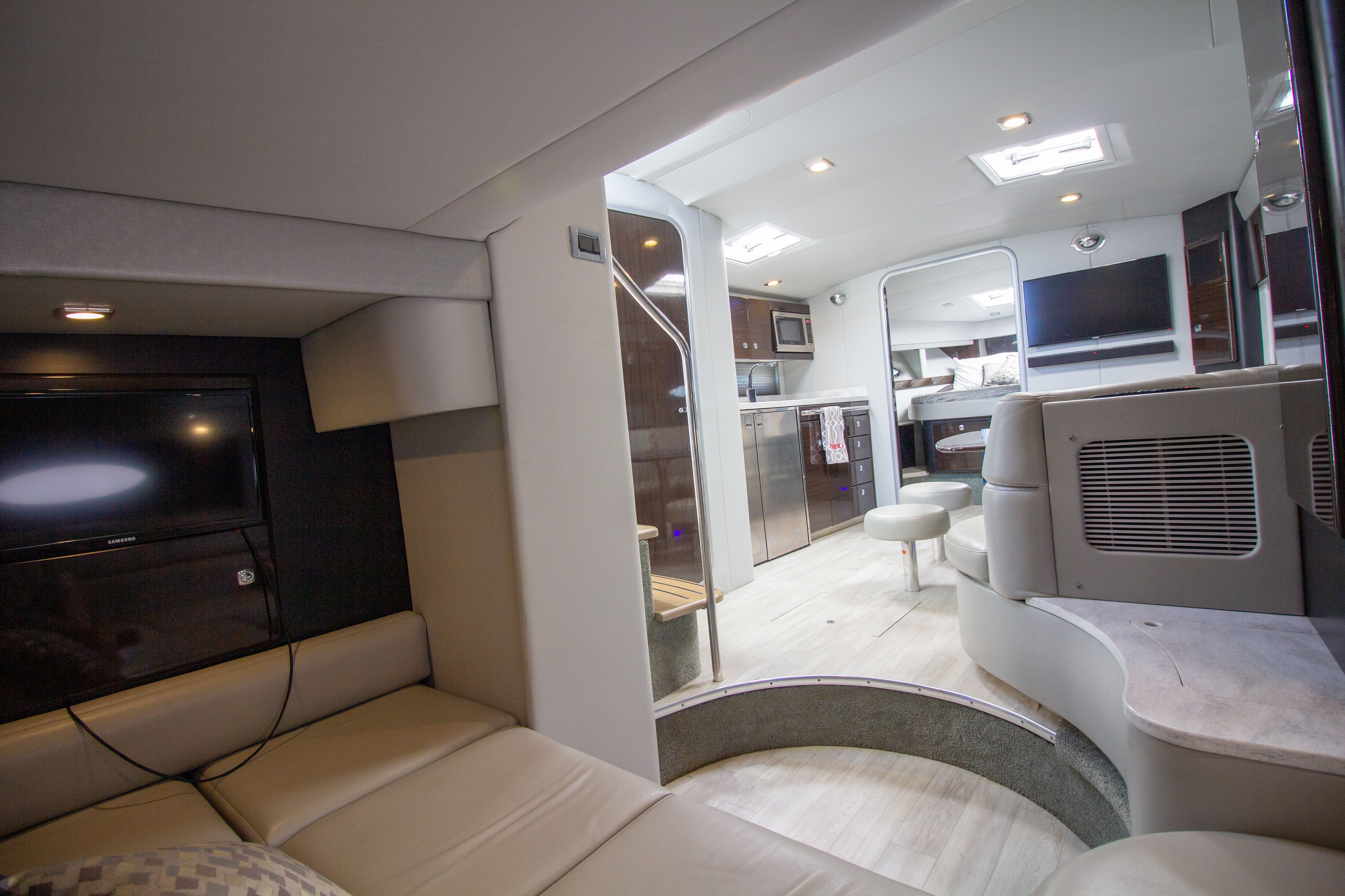 Interior of a 2016 Formula 40 Performance Cruiser yacht.