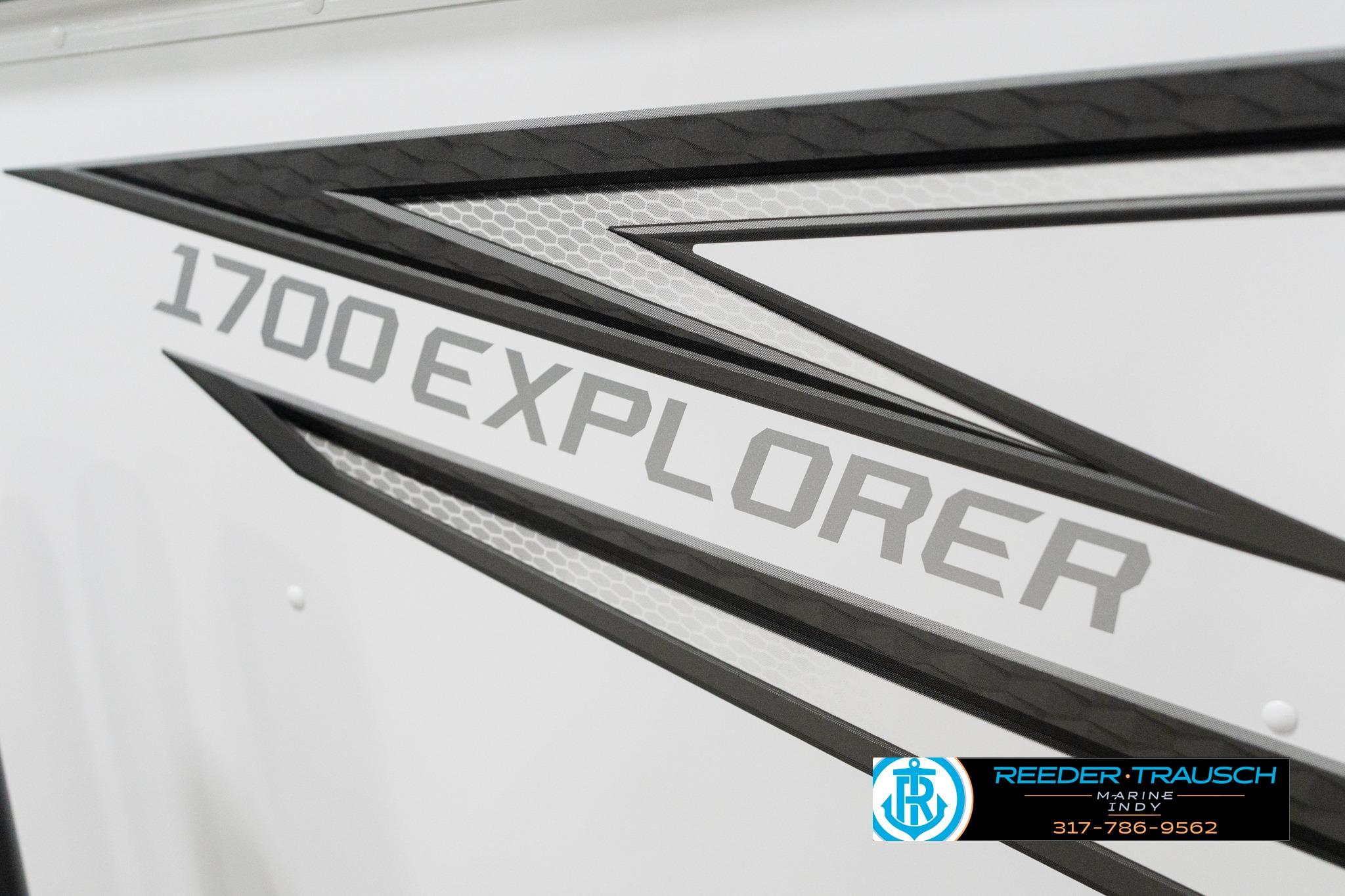 2026 Lund 1700 Explorer Sport boat logo with sleek black and white design.