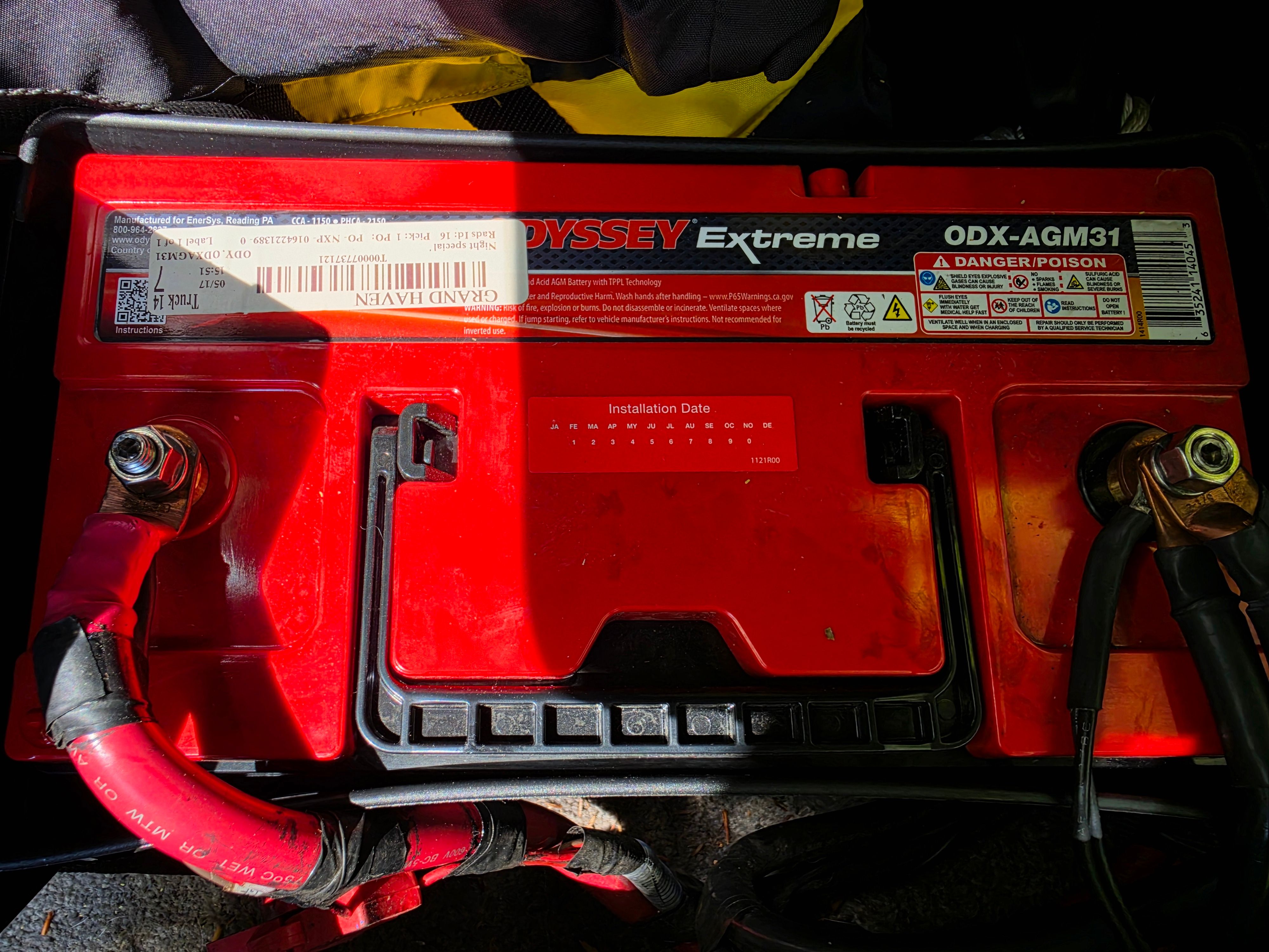 Odyssey Extreme battery in 2014 Malibu Wakesetter 24 MXZ.