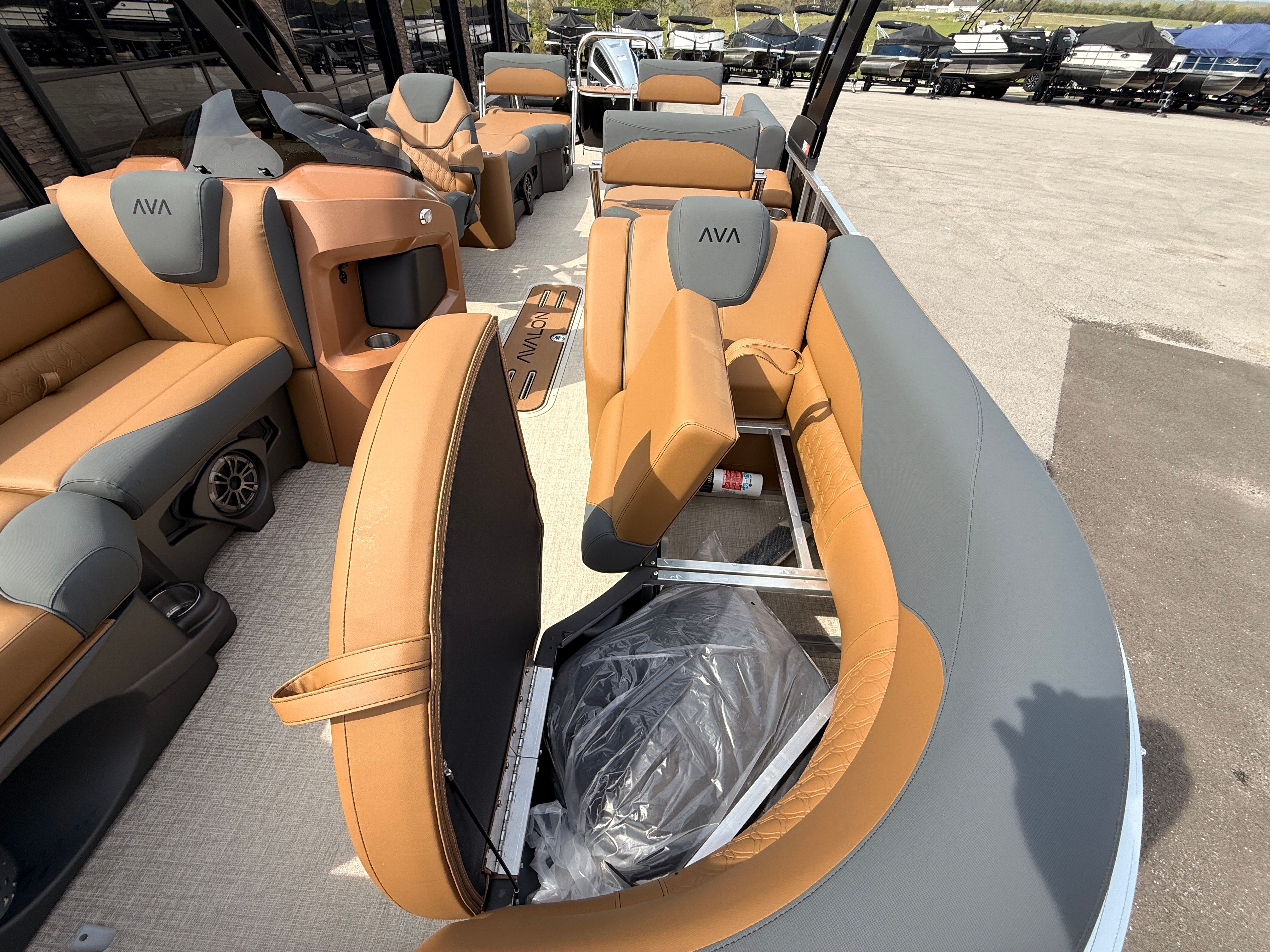 Interior of 2026 Avalon 2385 LSZ with luxurious seating.