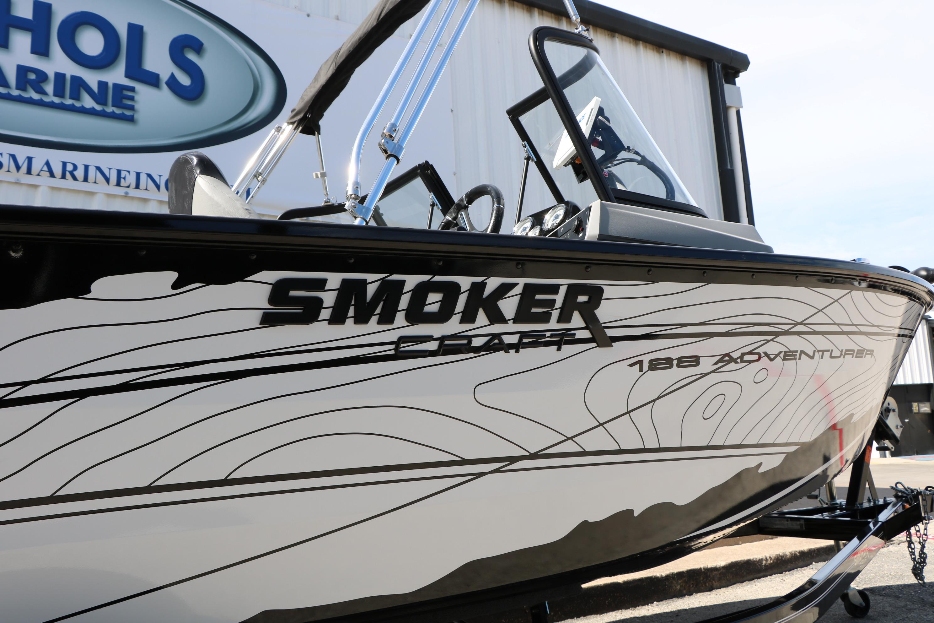 2025 Smoker Craft Adventurer 188 DC boat with sleek design at Nichols Marine.