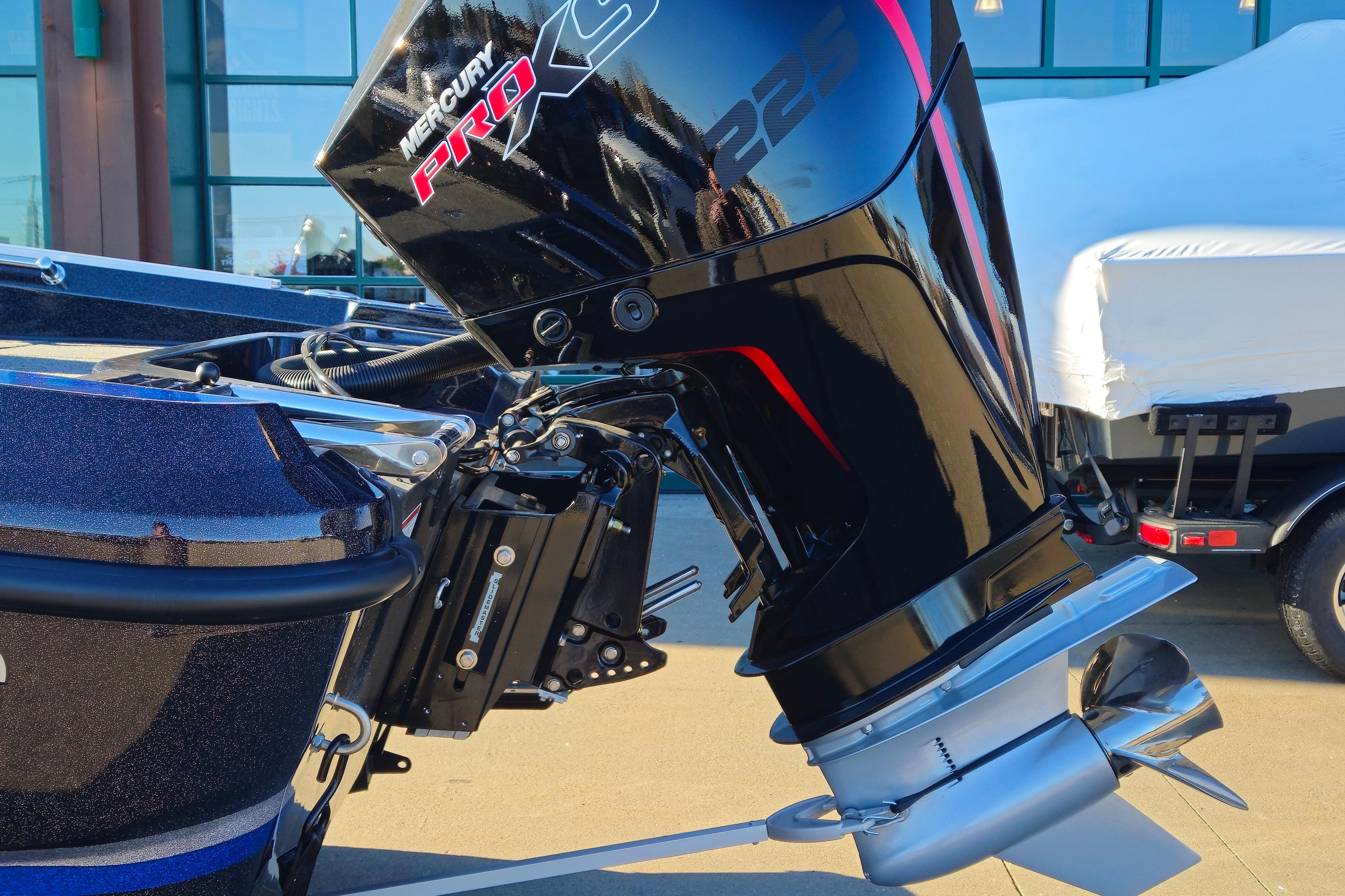 2025 Nitro ZV20 boat with Mercury Pro XS 225 outboard motor.